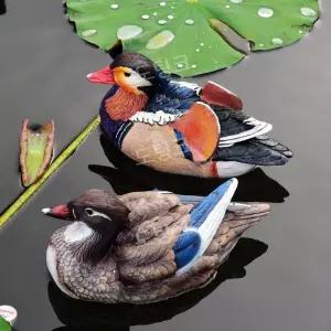 정원 장식품 연못 꾸미기 마당 장식 오리 조형물 인형 조경 미니분수 백조