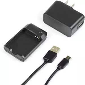 충전 플러그와 케이블이 장착된 KOQINVIZ NP-6L 배터리 충전기 - CAS용 디지털 카메라 충전기. 3.7V 700mAh