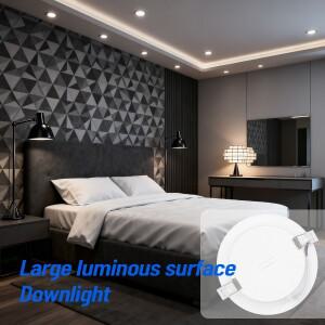 1-10개 20W24W 매립형 LED 다운라이트 100-240V 다이얼 스위치 CCT 3000K4000K6500K 천장 조명 원형 패널