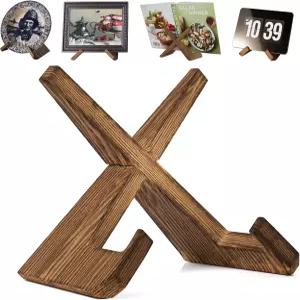 나무 접시 스탠드는 디스플레이 홀더는 장식 액자 스탠드 표지판은 이젤 요리책 비닐 레코드 재생 사진은