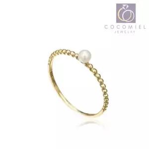 포인트 진주 금반지 골드링 패션 14K R-12