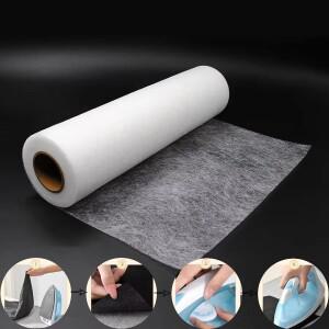 20m롤 양면 접착  DIY 액세서리 천 패치워크 안감 다림질 핫멜트 화이트 소재