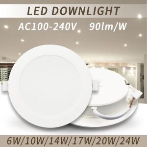 LED 통 AC100-240V 자리 3가지 색상 6W 10W 14W 17W 20W 24W 천장 조명 차가운  흰색 램프에 매립