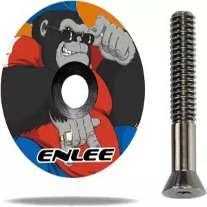 ENLEE 카본 파이버 마운틴 자전거 헤드셋 상단 커버 1 1/8인치 프론트 포크 스템 캡 볼 볼트가 달린 로드