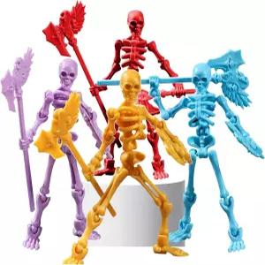 MMXBGS 4팩 T13 액션 피규어 세트 스켈레톤 타이탄 13 미니 소년용 더미 다관절 이동식 크리스마스