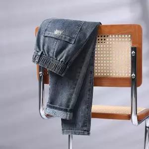 팬츠 남성 캐주얼 춘추 스판 배기청바지 밴딩 테이퍼드 청바지 배기핏 배기 admr3