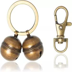 스냅 클립이 달린 개 목걸이용 KITTAIL 구리 방울 - 개/고양이용 순수 구리로 제작 맑은 소리와 녹슬지