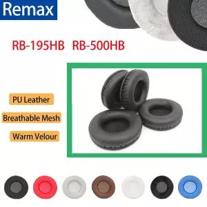 Remax RB-195HB / 500HB 헤드폰 용 이어 패드 쿠션 블랙 PU 가죽 여름 메쉬 패브릭 겨울 부드럽고 벨벳