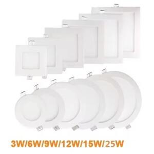 LED 다운라이트 3W 4W 6W 9W 12W 15W 25W AC110V 220V 초슬림 천장 매입형 그리드 원형사각 패널 조명