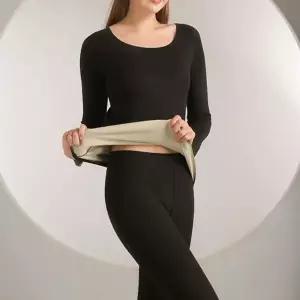 [다잇템] 여자 양면기모 투피스 내복 U넥 슬림핏 세트