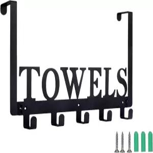 문고리 너머의 아즈몬시 무거운 작업용 욕실 수건 걸이용 수건걸이 침실 주방용 5개의 고리가 달린 걸이