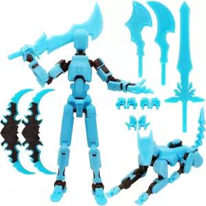 마시사 타이탄 13 액션 피규어 (어두운 파란색에서 자라기) T13 3D 세트 이미 조립된 더미 로봇 Nova