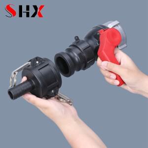 폴리 프로필렌 IBC 탱크 어댑터 A200 및 플라스틱 Camlock 조합 팩 밸브 커넥터