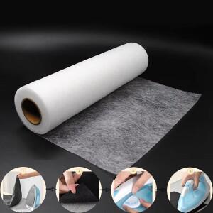 20m 롤 양면 접착  DIY 액세서리 천 패치워크 안감 다림질 가능 핫멜트 화이트 소재