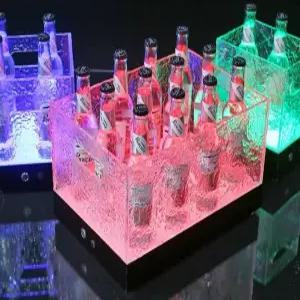 대형 LED 와인 쿨러 칠러 아크릴 바스켓 아이스버킷