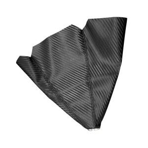 지시너 자동차 변속 노브 시프터 부츠 더스트 커버, PU 가죽 슬리브 기어 게이터 대부분의 수동/자동 차량용 유니버설 커버(탄소 섬유 블랙)