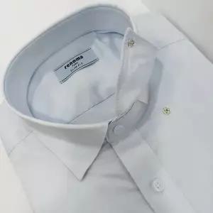 [레노마]슬림핏/ 스판/ 카라-스냅 버튼 긴소매 와이셔츠 RZRSLP104 BU_US