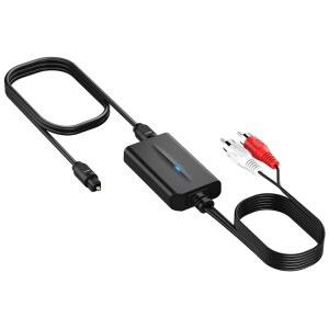 HDTV, DVD, 블루레이 플레이어용 오디오 증폭기 칩셋이 내장된 192kHz DAC 디지털-아날로그 변환기 7피트 / 2.1m 디지털 광-RCA 케이블 SPDIF-RCA