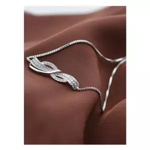 [다잇템]여자 트위스트 프리미엄 큐빅 포인트 신주 팔찌 (10438546A)