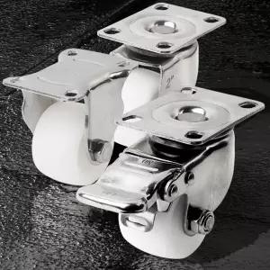 [원이안전] 50mm스텐 앵글 이동식책상 가구교체 이동바퀴 경량소형 (본품)