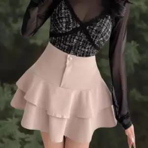 [신상오픈런]여성용 러블리 더블 캉캉 플레어 미니 스커트 (41360469)