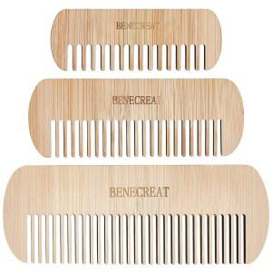 베네크레아 3Pcs 나무 직조 빗, 태피스트리 빗 땋기 도구, 공예 벽 장식용 뜨개질 액세서리, 두께 4mm