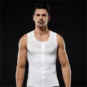 [다잇템]남자 뱃살보정 보정 지퍼형 압박 나시 (8522190A)