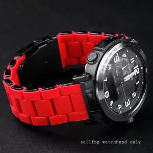 호환  Casio PROTREK 시리즈 PRG-650 PRW-6600 PRG600 등산용 p 손목 밴드 남성용 시계 스트랩 24mm 고무