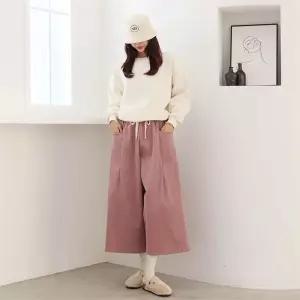 [다잇템]여자 큰사이즈 넓은 큐롯팬츠 주머니 바지 (9317011A)