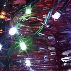 [하프클럽/셀러허브]크리스마스 트리 LED 100p 녹색선 컨트롤 전구