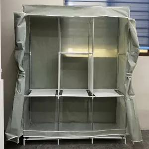 그레이 간이 옷장 3단 조립식 시스템행거