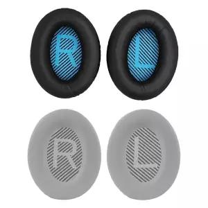 BOSE QC2 QC15 QC25 QC35 AE 2 2i 2w 헤드폰 이어 패드 가죽 메모리 폼 이어 쿠션 커버 교체용 패드 2 개