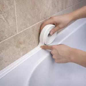 코크 테이프 - 방수 자가 접착 코킹 1.5 x 10.5피트(화장실 씰러용) 화장실 베이스 주변 주방 욕실 싱크대