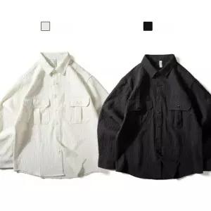 호크아이 남자 캐주얼 셔츠 코트 솔리드 긴팔 데일리룩 루즈핏 시어서커 성가디건 상의 KUK5