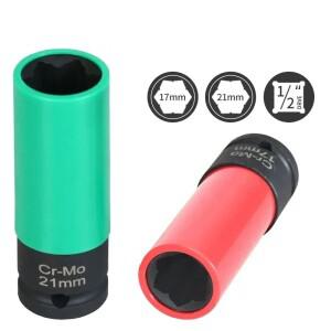 범용 휠 잠금 너트 제거 소켓 렌치 메르세데스 호환 벤츠 호환 S 시리즈 도난 방지 수리 도구 21mm 17mm