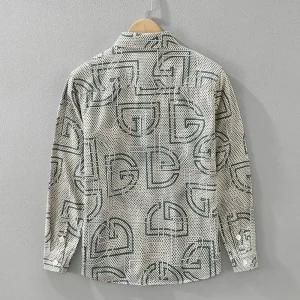 호크아이 남친 캐주얼 프린트 데일리룩 셔츠 상의 긴팔 하나 솔리드 루즈핏 패션 KUK5