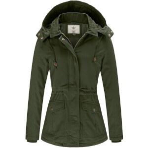 웬벤 여성 코트 두꺼운 파카 재킷과 겨울 탈부착 후드