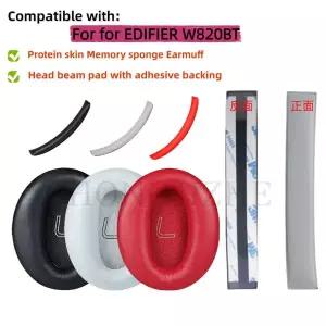 교체용 단백질 스킨 메모리 스폰지 이어패드 쿠션 / 헤드 빔 패드 수리 부품 EDIFIER W820BT W828NB 헤드셋