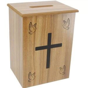 기부함 기독교 교회 봉헌함 목재 종교용품 우드 상자 교회헌금함 박스 자물쇠 모형 교회용품