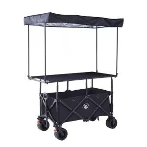 대형 캠핑웨건 오픈형 대용량 폴딩카트 캠핑 접이식 블랙