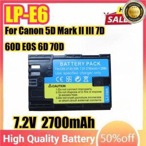LP-E6 7.2V 2700mAh 카메라 배터리 (캐논 5D Mark II 7D 60D EOS R 용)