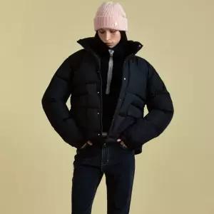 백화점 플랙 공용 아웃포켓 하이넥 다운 점퍼 PWTH4DJL05U