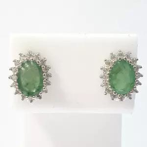 [블루케이] AA급 그린에메랄드 원석 귀걸이211212-01n