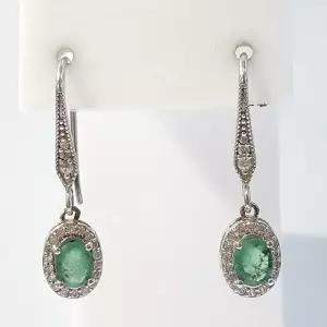 [블루케이] A급 그린에메랄드 원석 귀걸이211212-05n