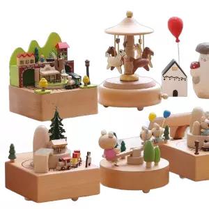 오타루 일본오르골 피아노 음악 우드오르골 우드 선물 나무