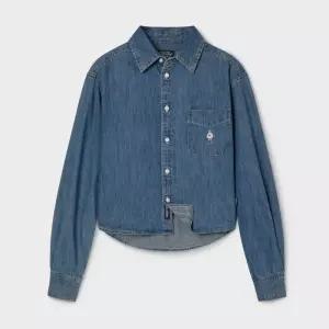 백화점 후아유 스티브 크롭 데님 셔츠 WHYJG2334F