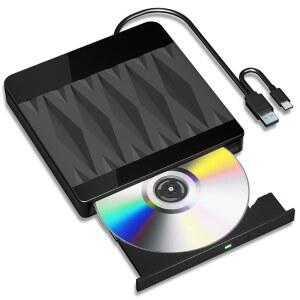 외장 블루레이 드라이브, 버너 USB 3.0 Type-C BD /DVD / CD 라이터, 3D 재생 및 50GB 디스크 지원, 리더, Windows XP /7 /8 /10 /11, Linux, Mac OS 호환