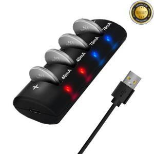 LIR2032H LED 디스플레이 USB 빠른 충전기용 3.7V 4 슬롯 리튬 배터리