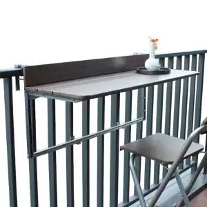 발코니 난간 걸이형 테이블 카페 베란다 화분 방수 거치대