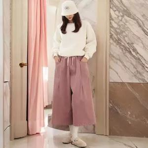 [다잇템]여자 고무줄 큐롯팬츠 큰사이즈 주머니 바지 (28897273A)